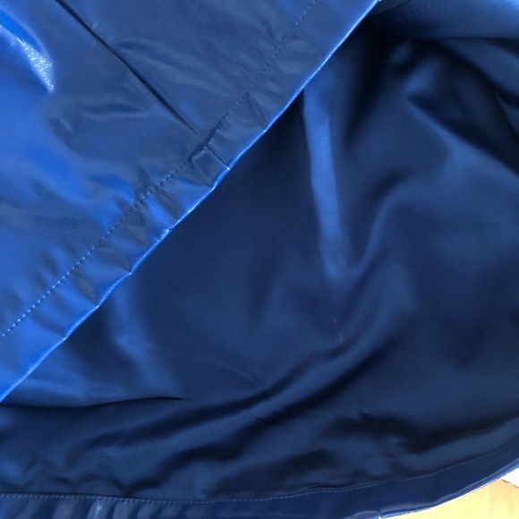 NWT Lazy Oaf Feeling Blue Vinyl Skirt Multi Zip Front Size US 18 Mini Skirt - Picture 11 of 16
